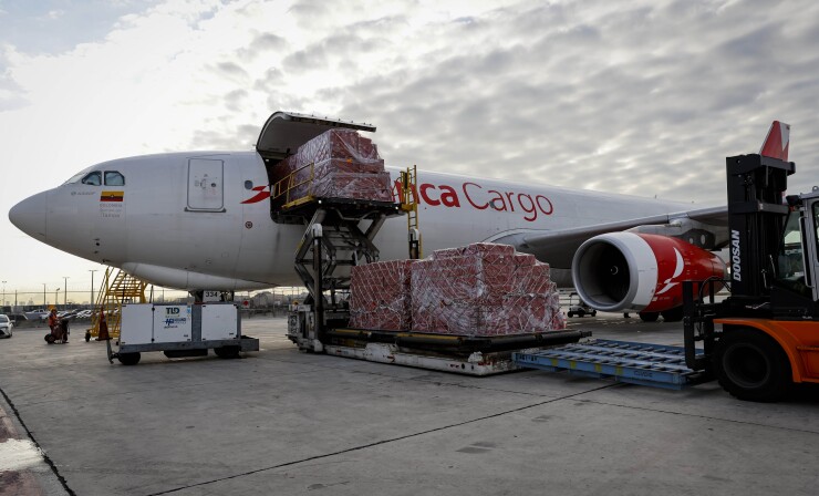 Avianca Cargo plane in Miami in 2023