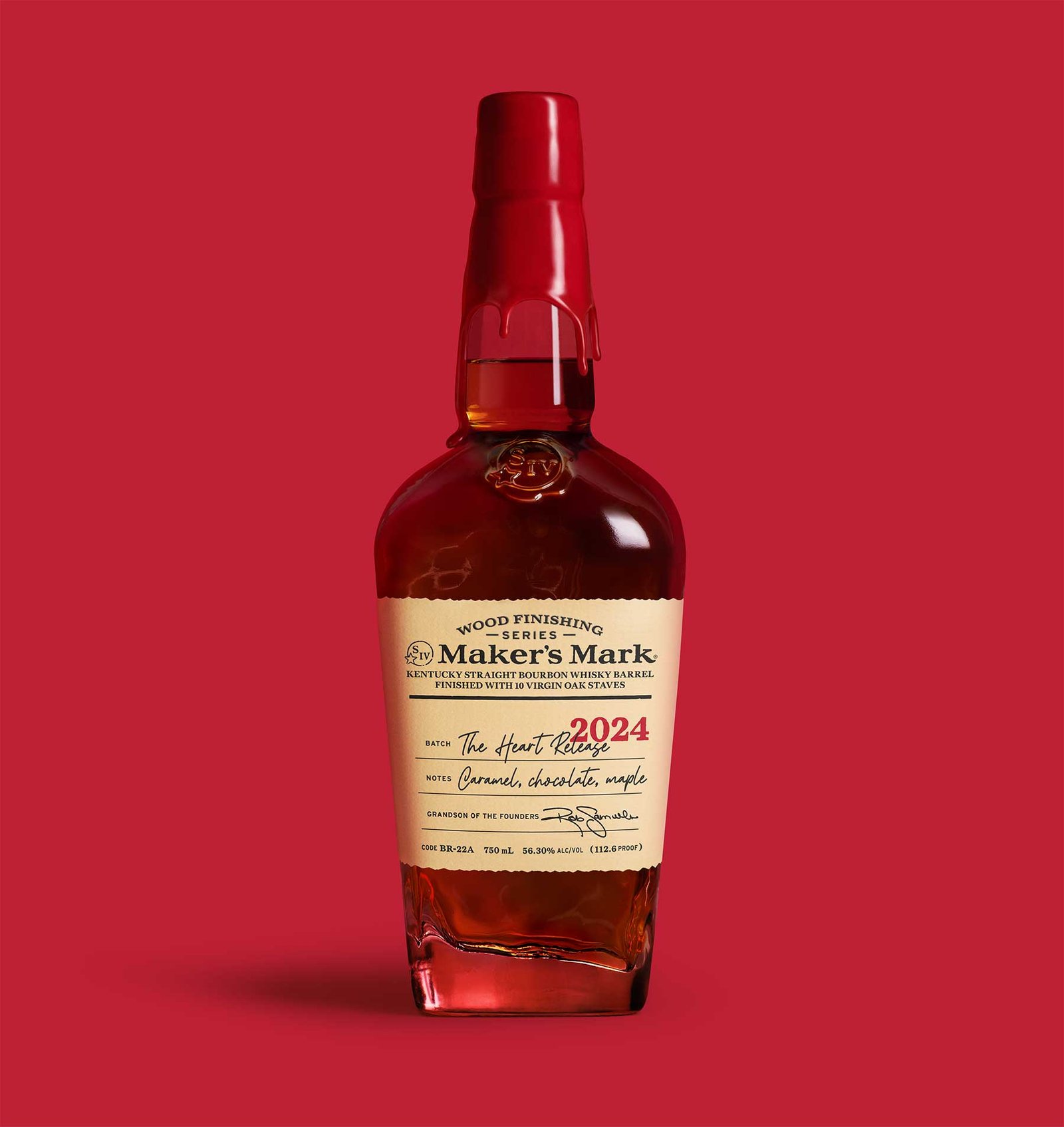 a bottle of makers mark whiskey