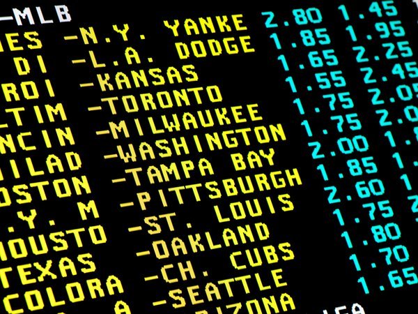 A sports betting board.