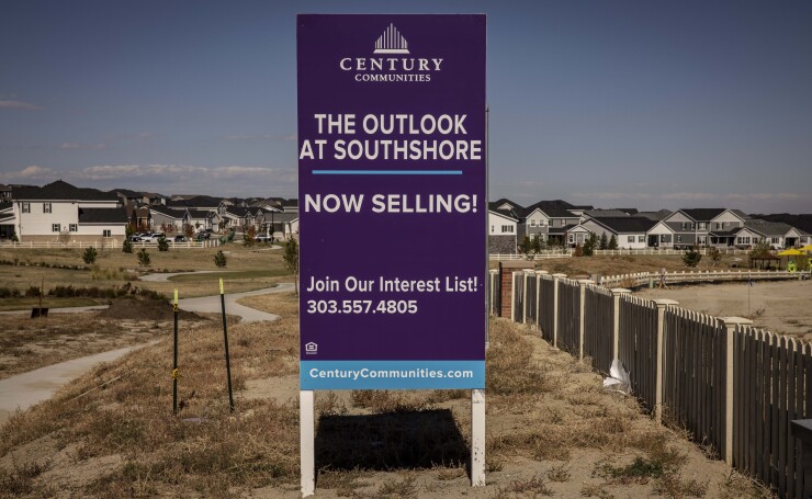 Sign advertising new housing development in the Denver suburbs.