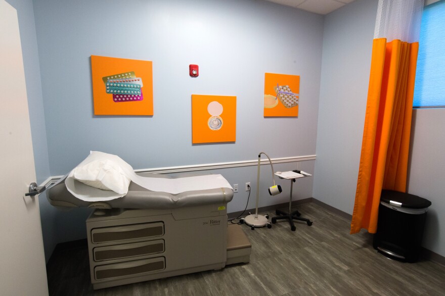 Exam room at a Planned Parenthood clinic