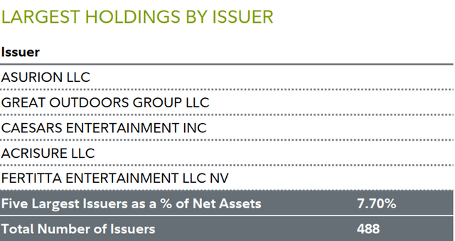 LARGEST HOLDINGS BY ISSUER