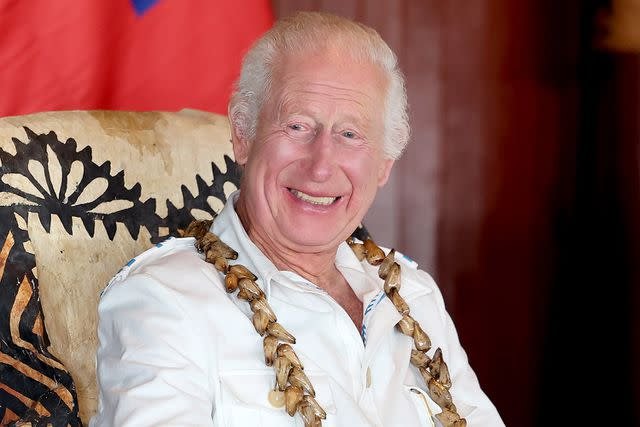 <p>Chris Jackson/Getty</p> King Charles attends an official Royal 'Ava ceremonial' welcome at the National University of Samoa on Oct. 24, 2024 in Apia, Samoa