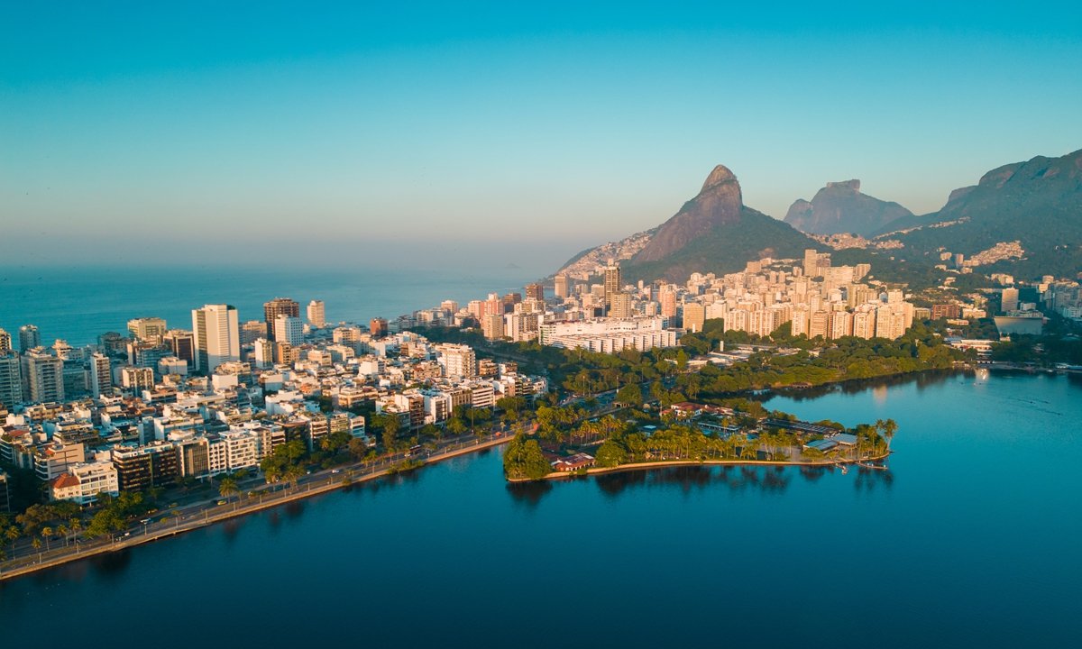 Aerial view of Ipanema and Leblon neighborhoods in Rio de Janeiro, Brazil. Photo: IC