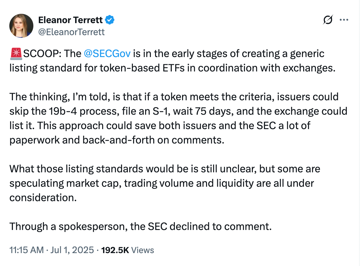 SEC, United States, ETF