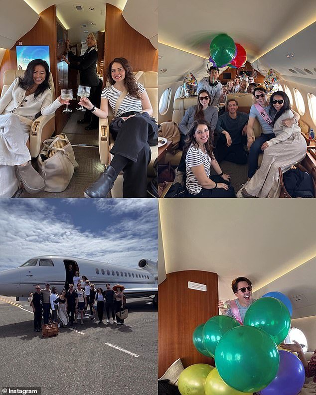 Pietras, who produced several Broadway shows and allegedly claimed to have landed a job with the Qatari royal family , flaunted an over-the-top lifestyle on social media (pictured: a post from his 40th birthday)