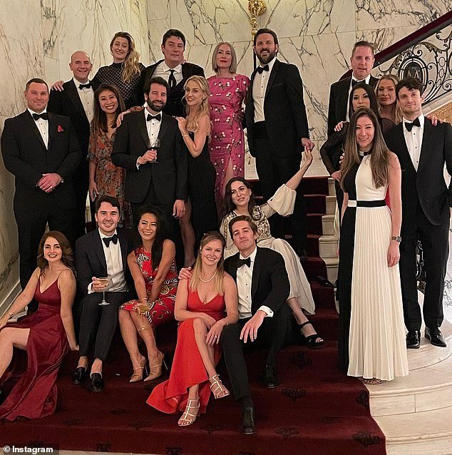 Pietras was known to be a big spender who flashed his wealth (pictured: Pietras and friends at a gala)