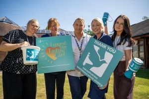 B&DWM & BWM - SGB-44565 - The team at Nightingale House Hospice following Barratt and DWH's donation