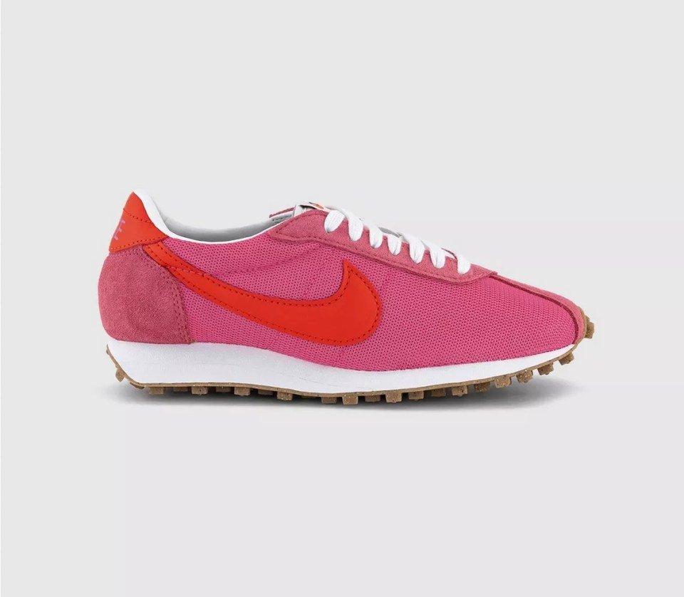 Nike LD-1000 trainers in pink with an orange swoosh.