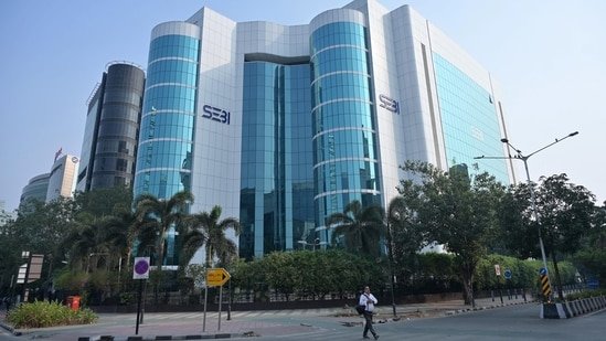 SEBI Bhavan at BKC Bandra in Mumbai. Mutual funds are not permitted to hold unlisted shares. (PTI)