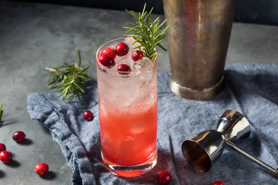 Virgin Sparkling Cranberry Mocktail