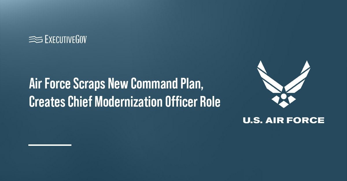 Air Force logo. The Air Force will consolidate modernization functions under Air Force Futures.