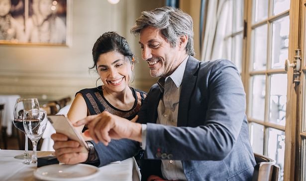 A couple check their finances