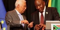President Ramaphosa shares a moment with António Costa, President of the European Council, in Johannesburg. (Photo: Siyabulela Duda / GCIS)
