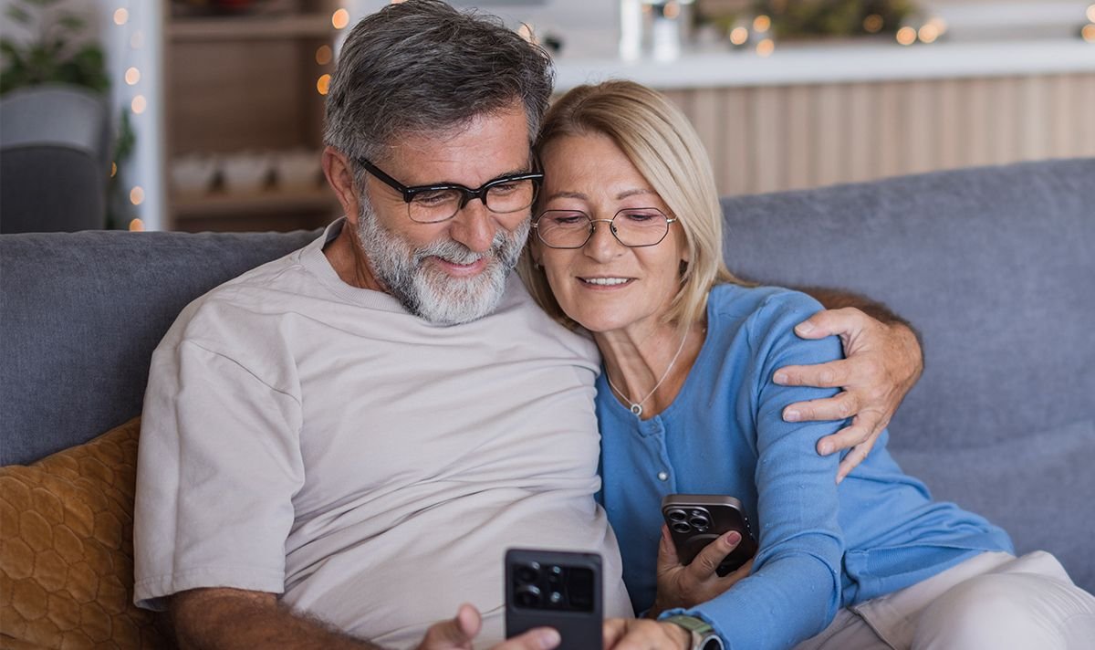 A couple check their finances