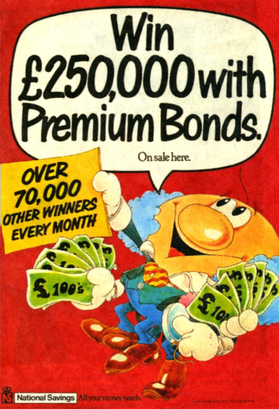 A magazine advert for Premium Bonds from the last century