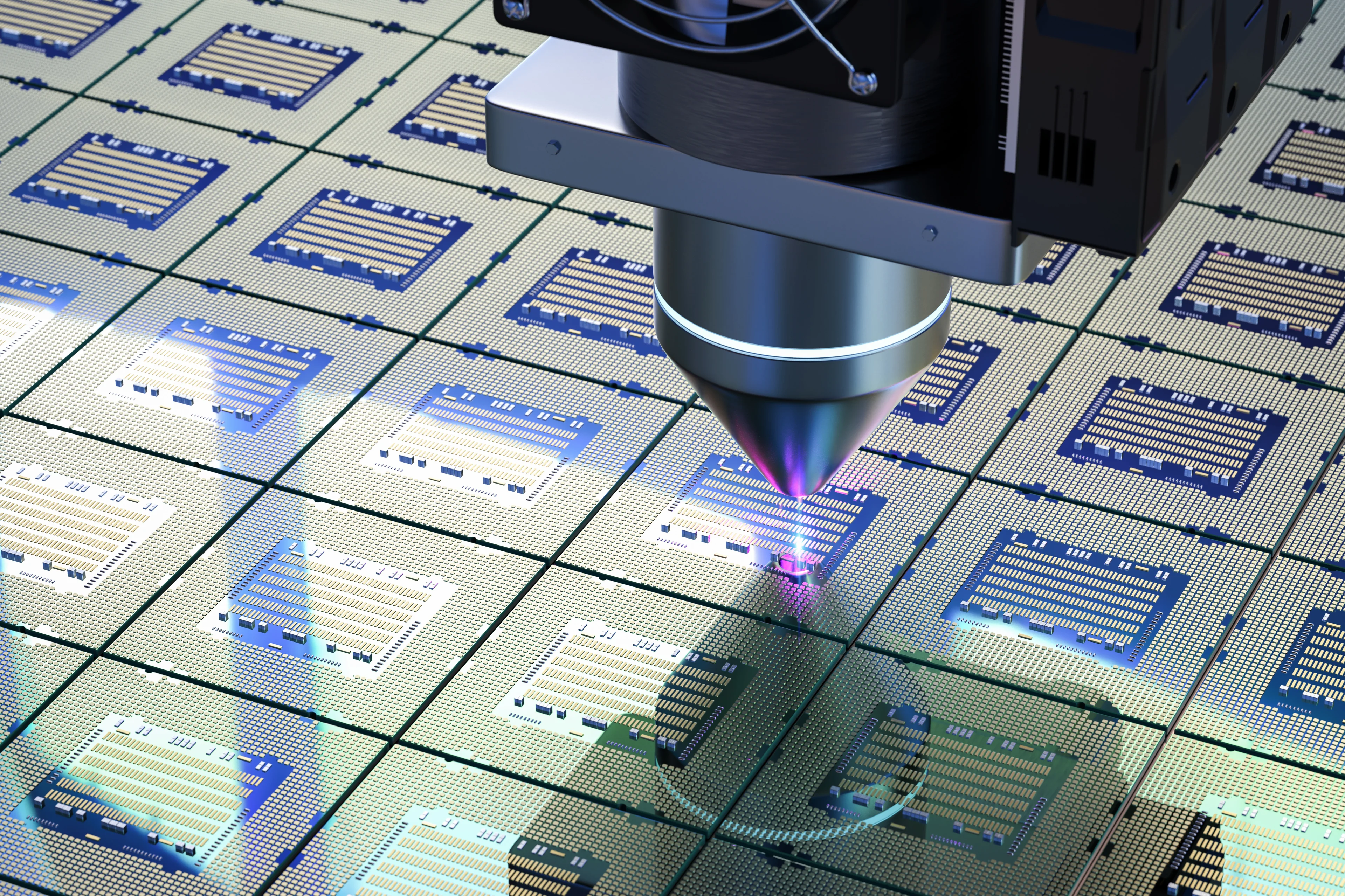 Fabricating a semiconductor chip.