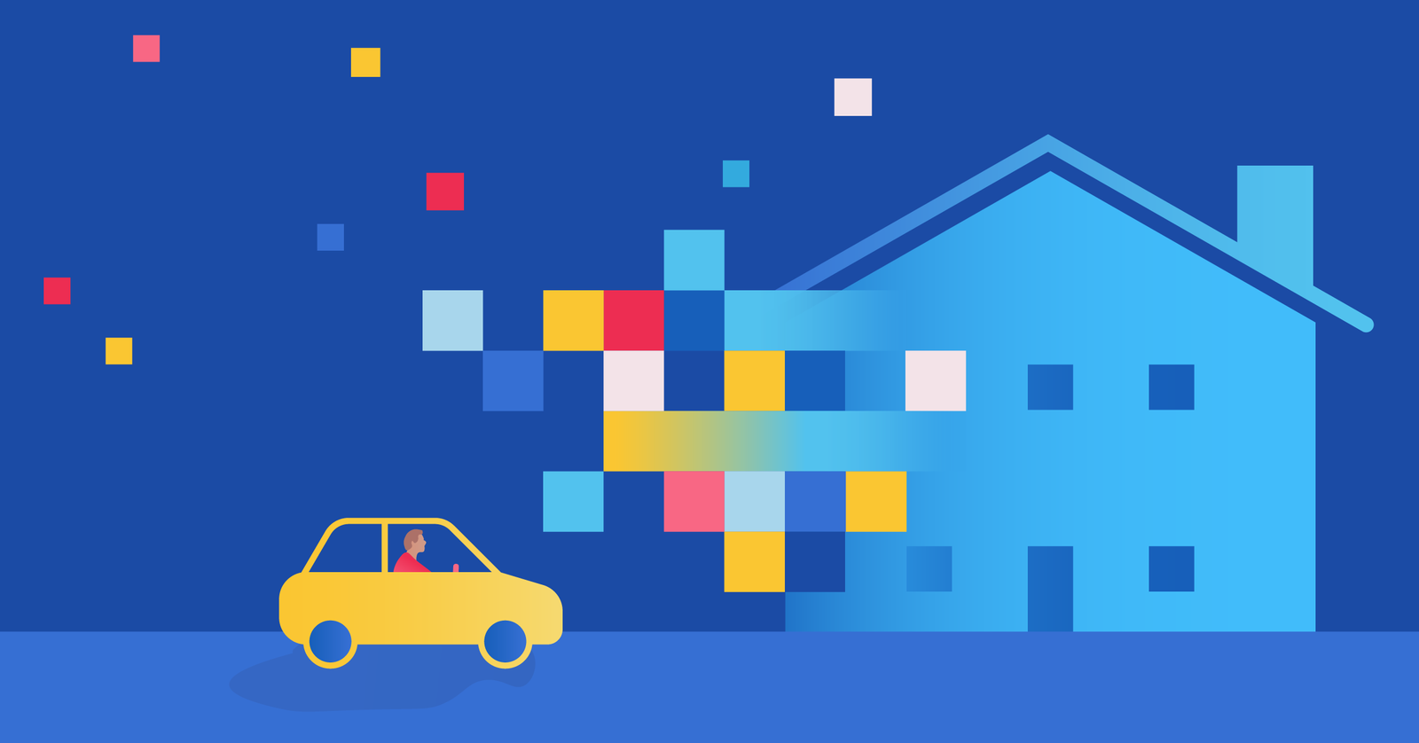 House pixelated illustration