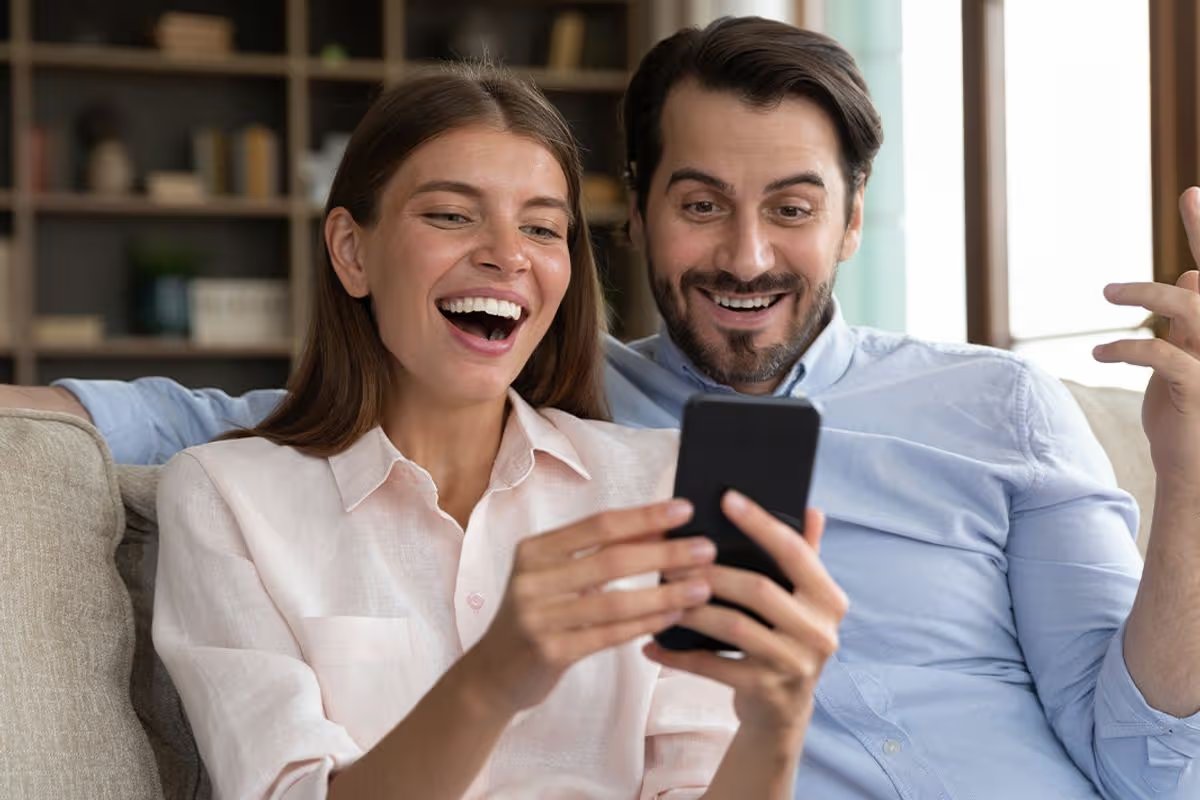 A couple check their finances