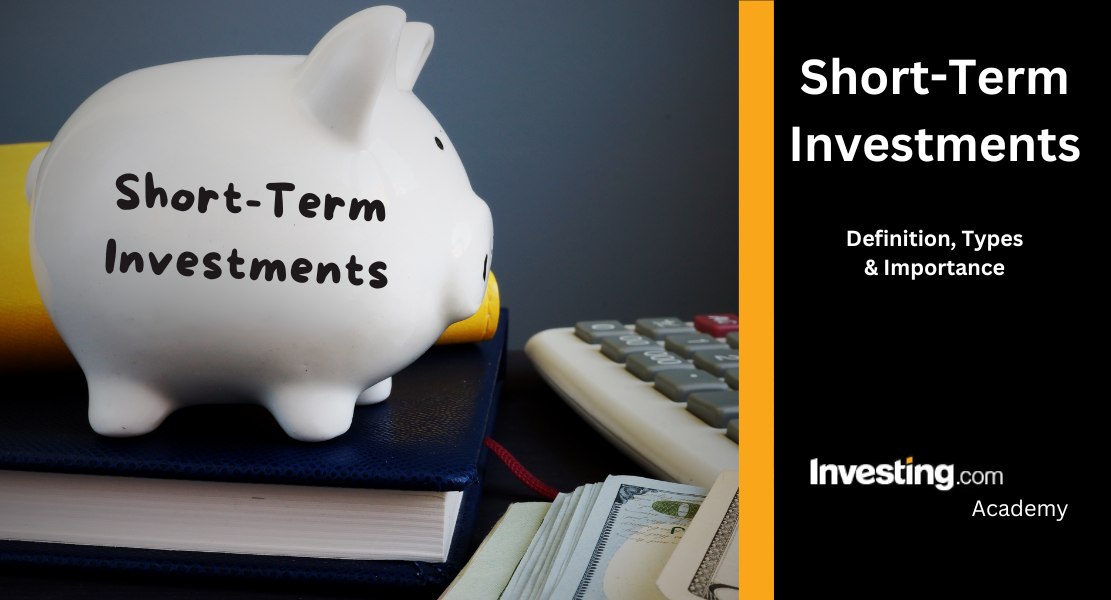 A white piggy bank with 'Short-Term Investments' written on the side, with the blog title to the right