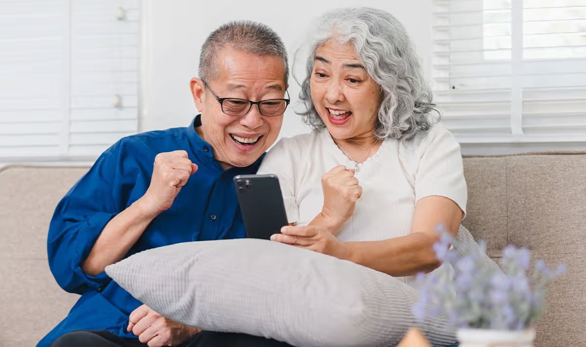 A couple check their finances