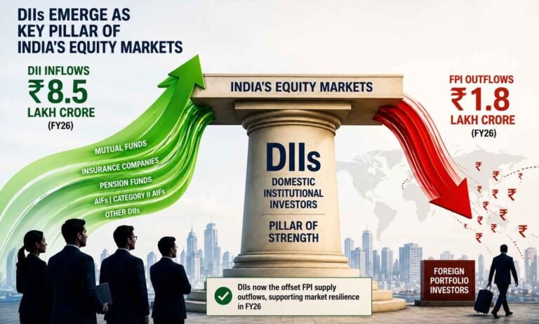 Retail, mutual funds power record DII surge