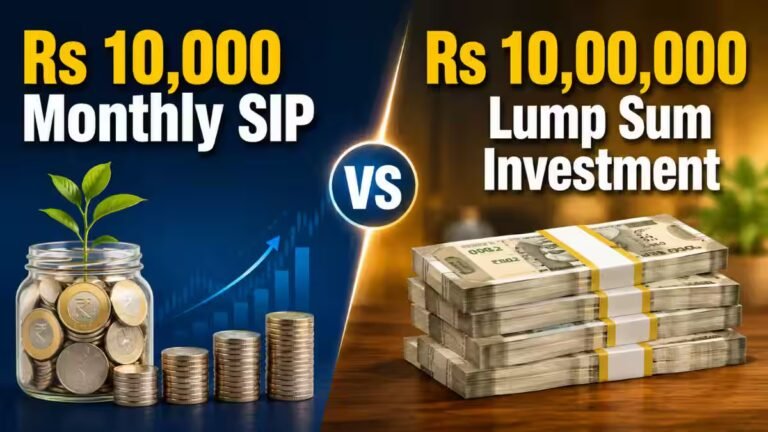 Rs 10,000 Monthly SIP vs Rs 10,00,000 Lump Sum Investment: Which creates more wealth in 20 years? Calculations inside