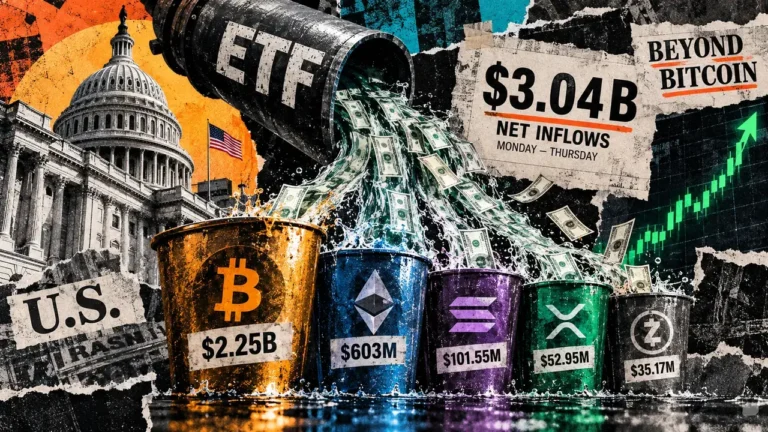 US crypto ETFs draw over $3 billion this week, with nearly $800 million flowing beyond Bitcoin