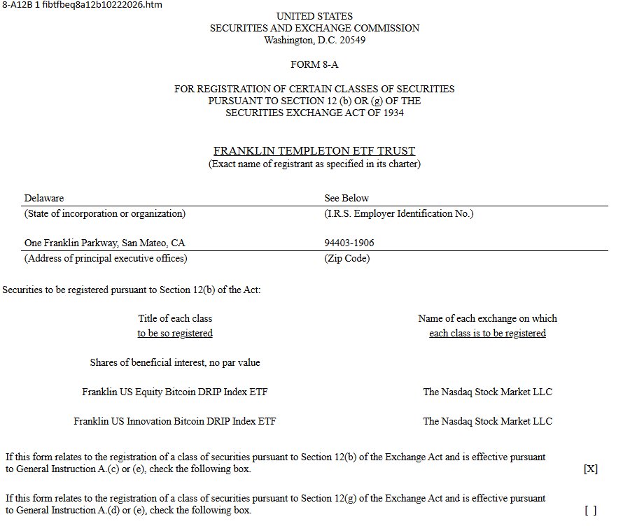 Franklin Templeton Bitcoin ETFs Listing Approval from Nasdaq